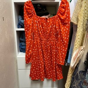 red H&M dress